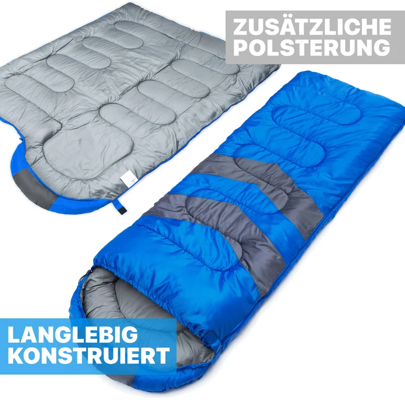 MalloMe Camping-Schlafsack für Erwachsene und Kinder, 10–25 °C