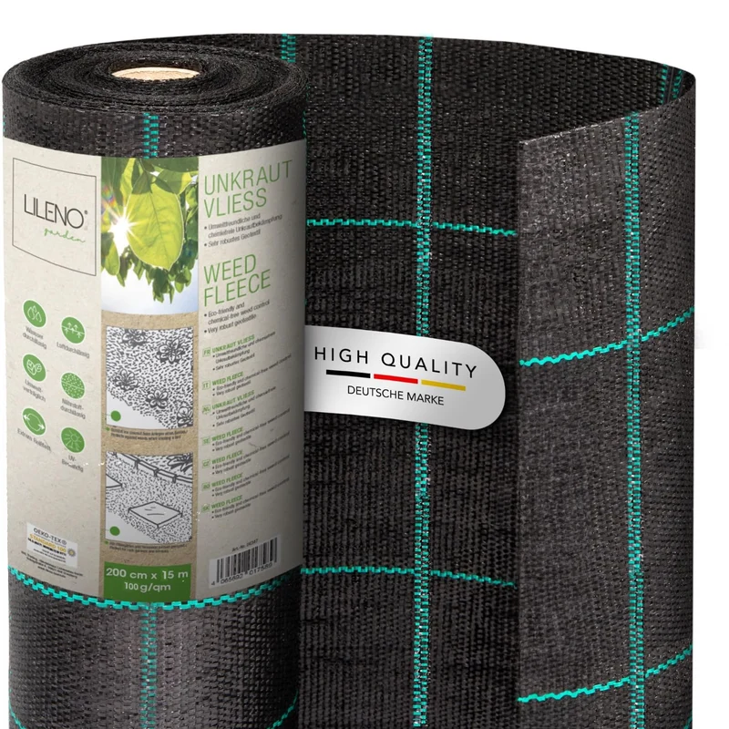LILENO HOME Anti-Unkrautgewebe 100 g/m² wasserdurchlässig 2 x 15 m