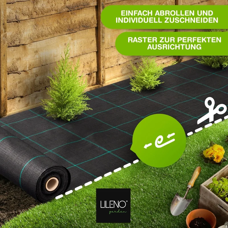 LILENO HOME Anti-Unkrautgewebe 100 g/m² wasserdurchlässig 2 x 15 m