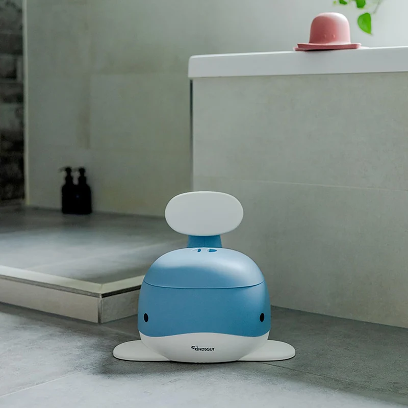 Kindsgut Kinder-Töpfchen mit Rückenlehne, Wal-Design, Taubenblau