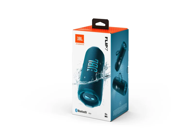 JBL Flip 7 Bluetooth Lautsprecher, IP68 wasserdicht, Blau