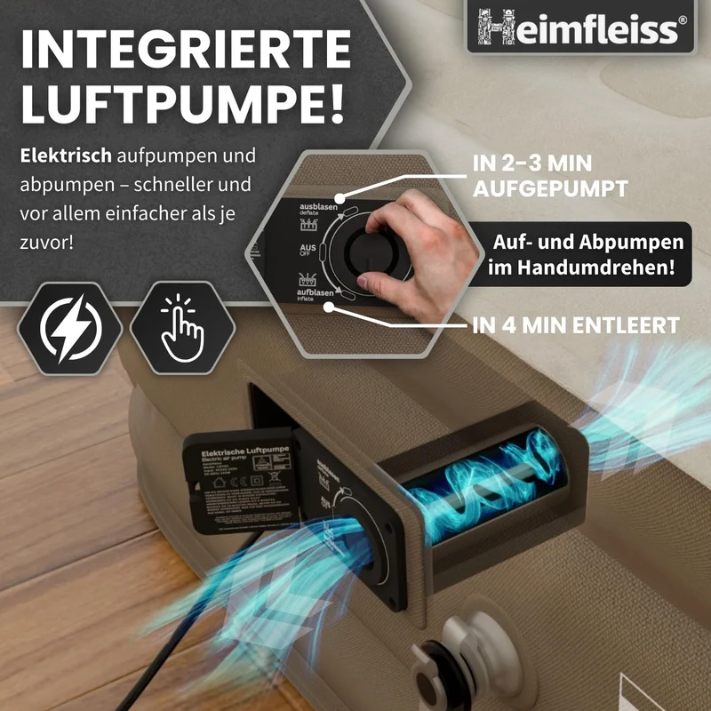 Heimfleiss Luftbett 2 Personen, selbstaufblasend, 150x200 cm