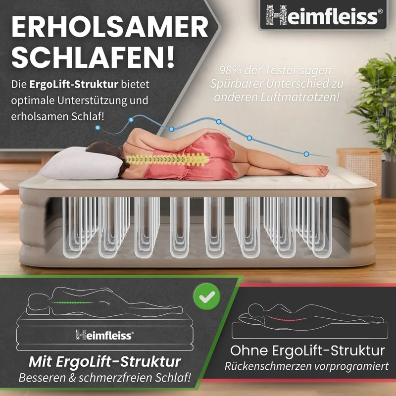 Heimfleiss Luftbett 2 Personen, selbstaufblasend, 150x200 cm