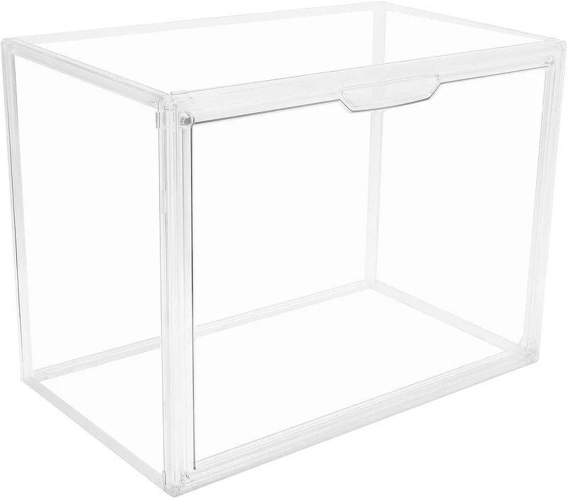 GUDEMAY Aufbewahrungsbox transparent mit Magnetverschluss, 3er Set