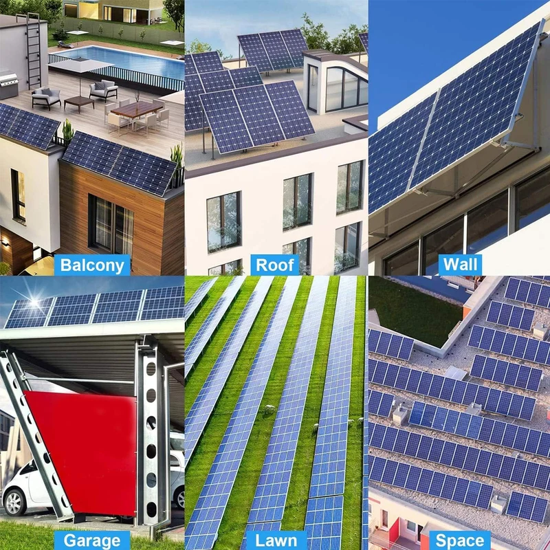 GLIESE Solarmodul Halterung 114 cm, 2er-Set, Aluminium, 0-90°