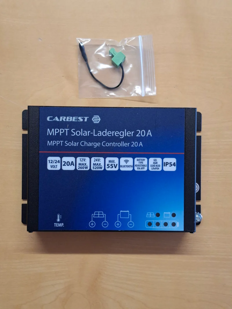 Carbest MPPT-Solarladeregler 12,24 V – 20 A mit Bluetooth