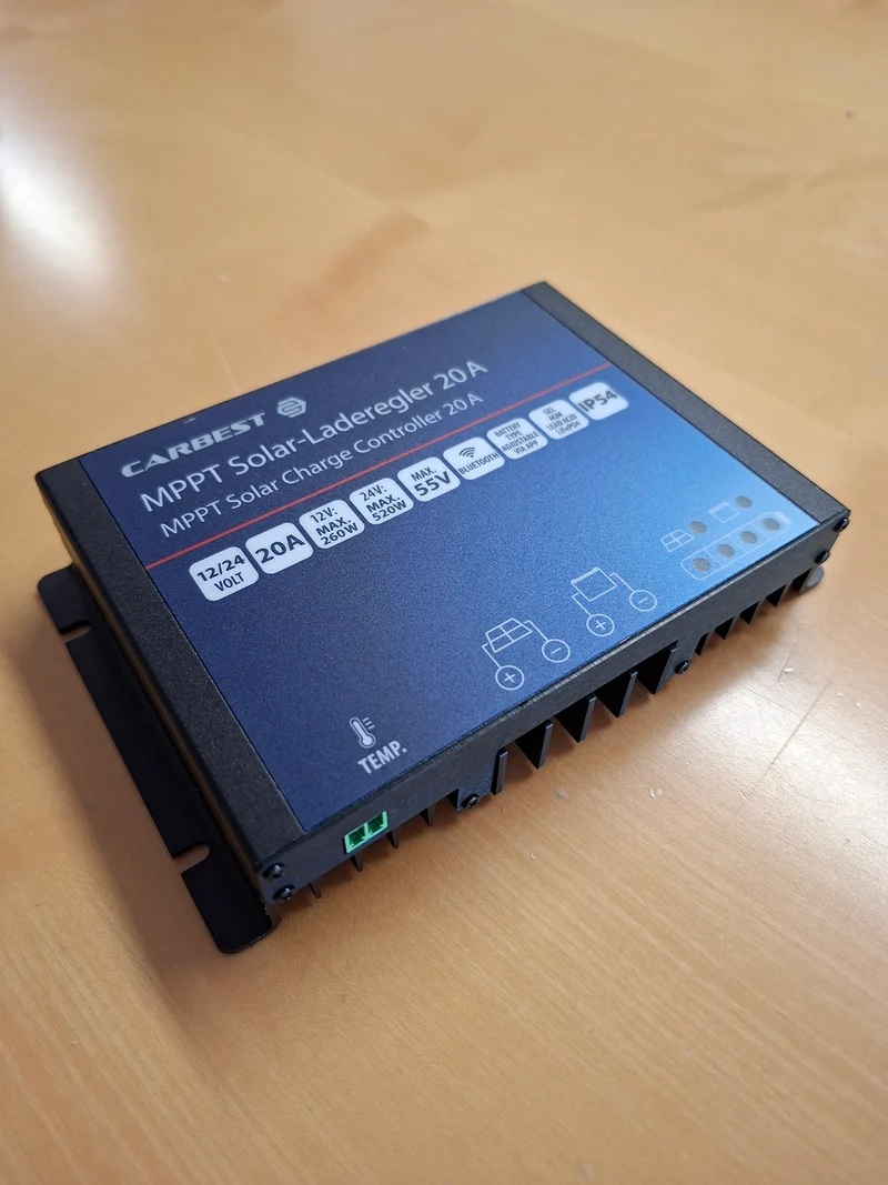 Carbest MPPT-Solarladeregler 12,24 V – 20 A mit Bluetooth