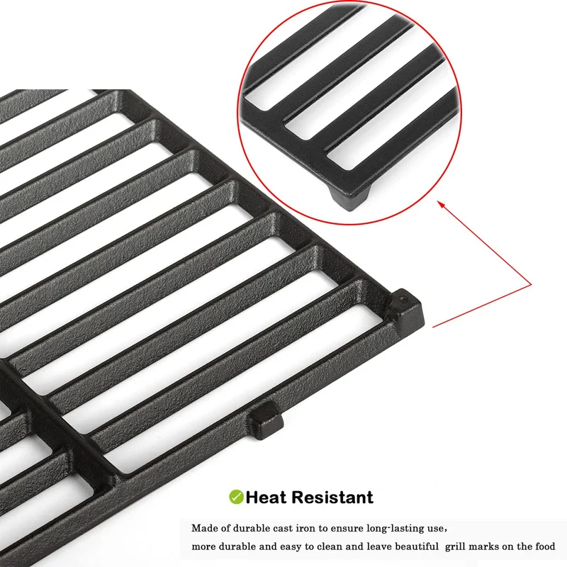 GIRXZYBX Grillrost aus Gusseisen für Weber Spirit I & II 200, 2er-Set