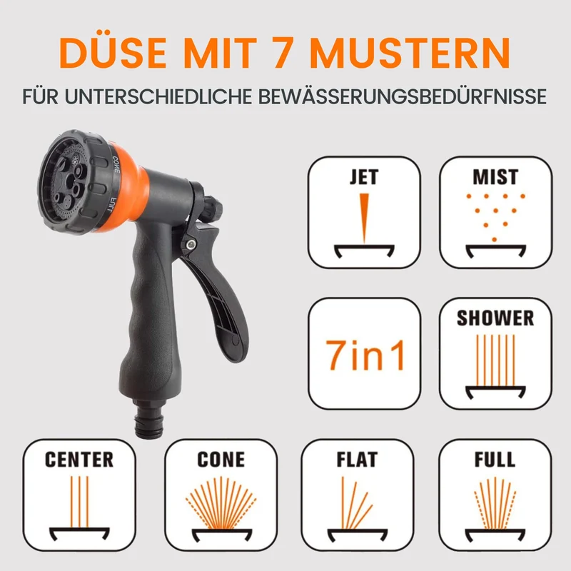 Giraffe Tools Wand-Schlauchtrommel EUAW-25, automatisch, 25 m + 2 m