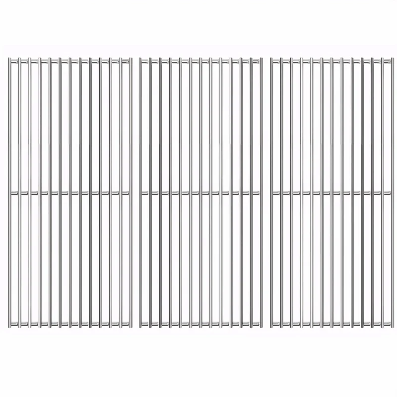 GFTIME Edelstahl Grillrost 41,5 x 70,5 cm, 3-teilig für Gasgrills