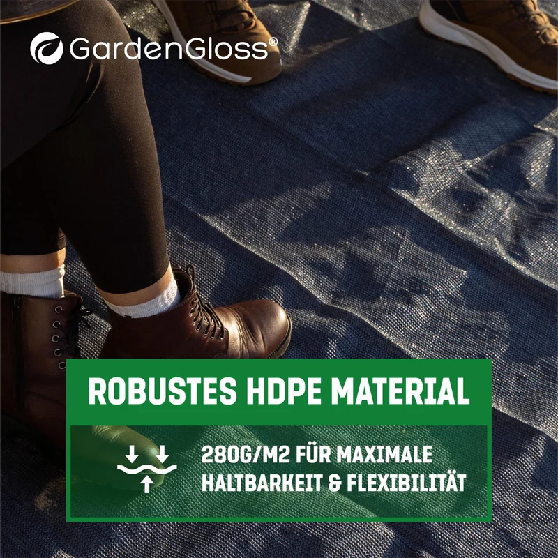 GardenGloss Vorzeltteppich 300x600 cm, wetterfester Campingteppich
