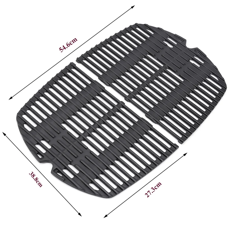 GFTIME Grillrost Gusseisen 7645 für Weber Q200/Q2000 Serie, 2 Stück