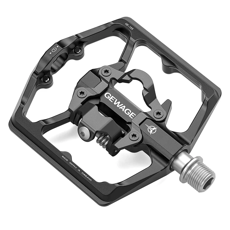 GEWAGE Mountainbike-Pedale GE-155, SPD-Flachpedale, schwarz