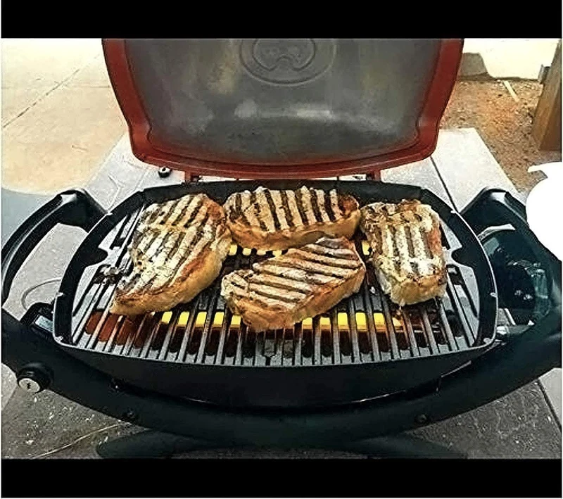 GFTIME 7646 Grillrost aus Gusseisen für Weber Q300/Q3000, 2 Stück