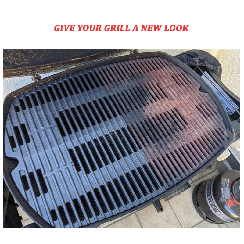 GFTIME 7646 Grillrost aus Gusseisen für Weber Q300/Q3000, 2 Stück