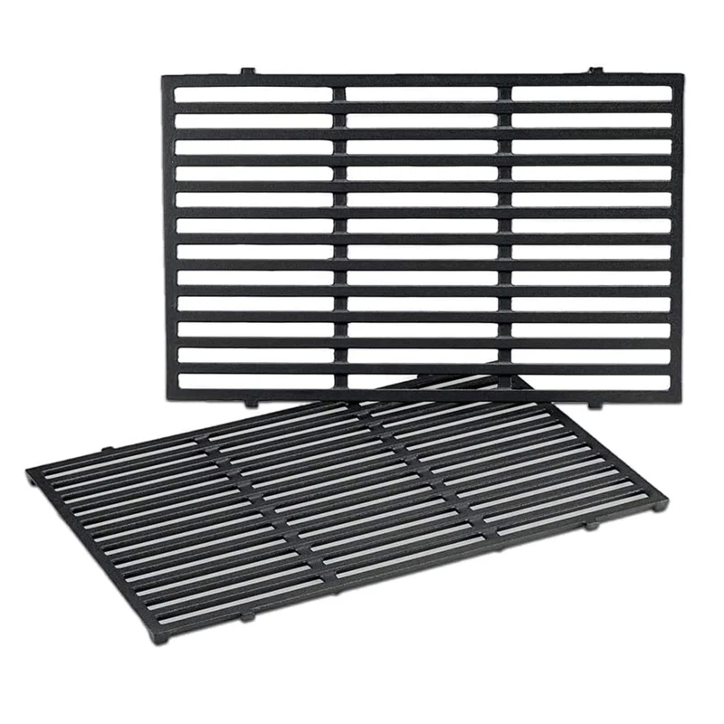GFTIME Grillrost Gusseisen 49,5 x 32,5 cm für Weber Genesis, 2 Stück