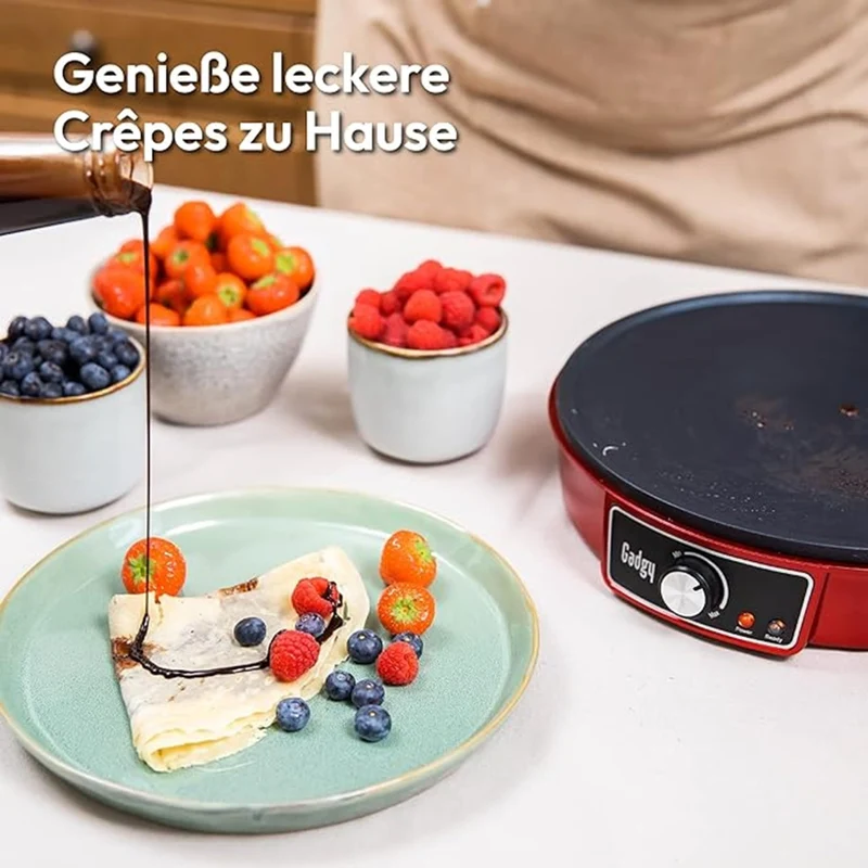 Gadgy Crêpes Maker elektrisch mit 30 cm Antihaftplatte