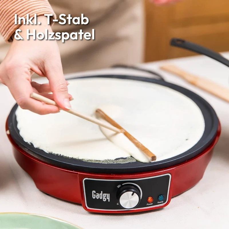 Gadgy Crêpes Maker elektrisch mit 30 cm Antihaftplatte