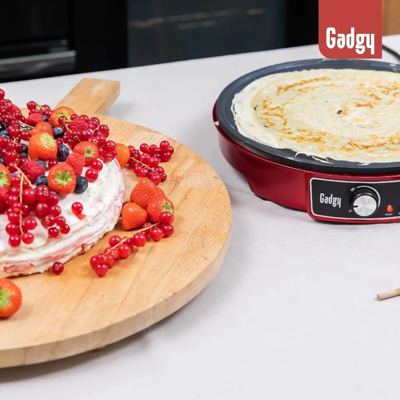 Gadgy Crêpes Maker elektrisch mit 30 cm Antihaftplatte