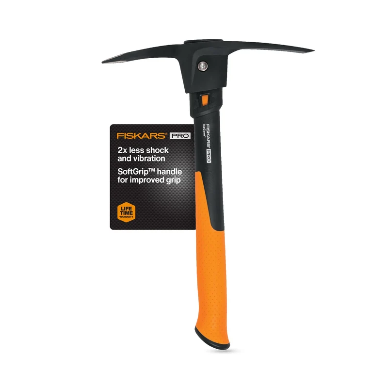 Fiskars Pro IsoCore Spitzhacke 751220-1001, 0,7 kg, Orange/Schwarz