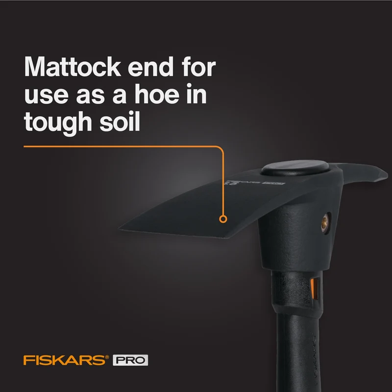 Fiskars Pro IsoCore Spitzhacke 751220-1001, 0,7 kg, Orange/Schwarz