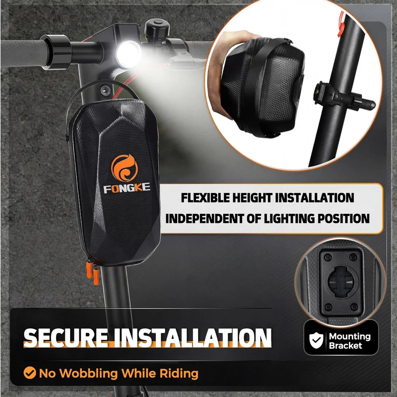 FONGKE E-Scooter Schloss SKS002, Kettenschloss mit 3L Tasche