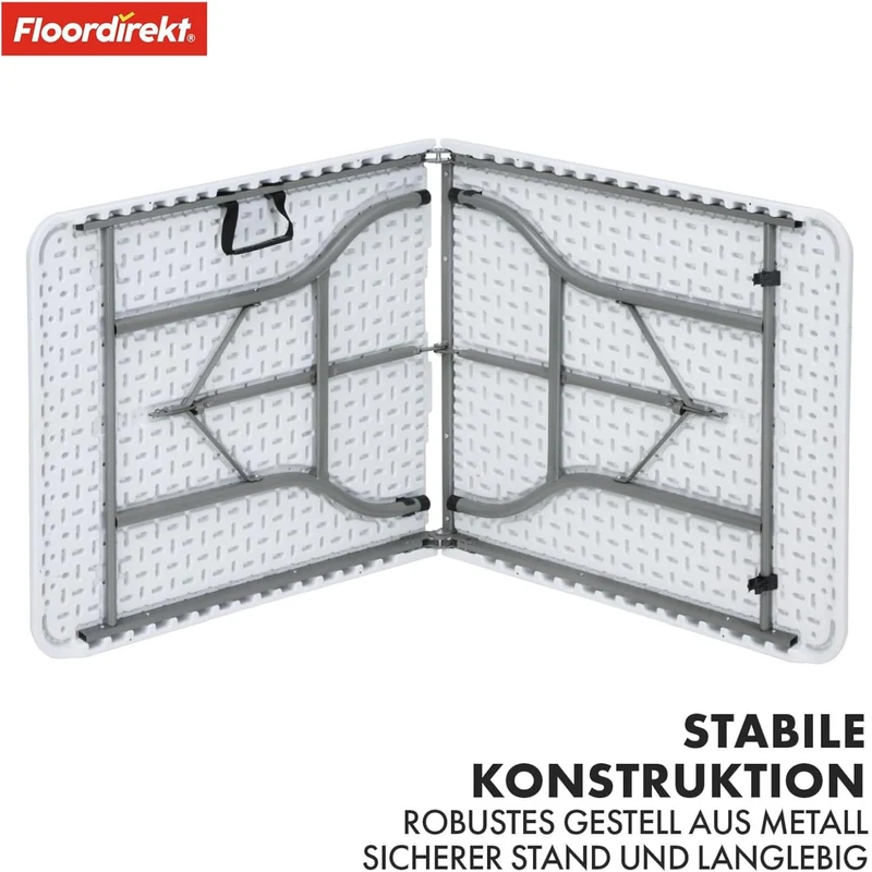 Floordirekt Klapptisch Akita 183x76 cm - Buffettisch mit Tragegriff