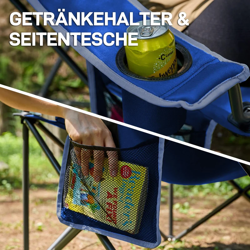 EVER ADVANCED Campingstuhl faltbar, bis 160 kg belastbar, FC-99806
