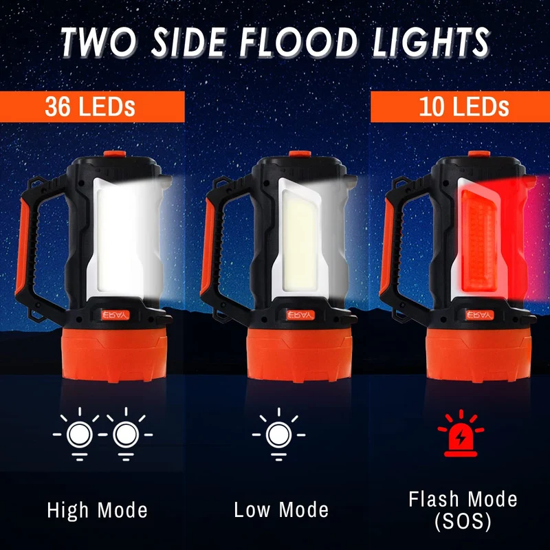 ErayLife LED Handkurbel Taschenlampe 887B, 7000 Lumen, USB aufladbar