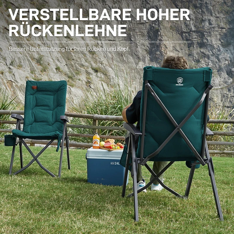 EVER ADVANCED Campingstuhl faltbar, 4-fach verstellbar, bis 150 kg