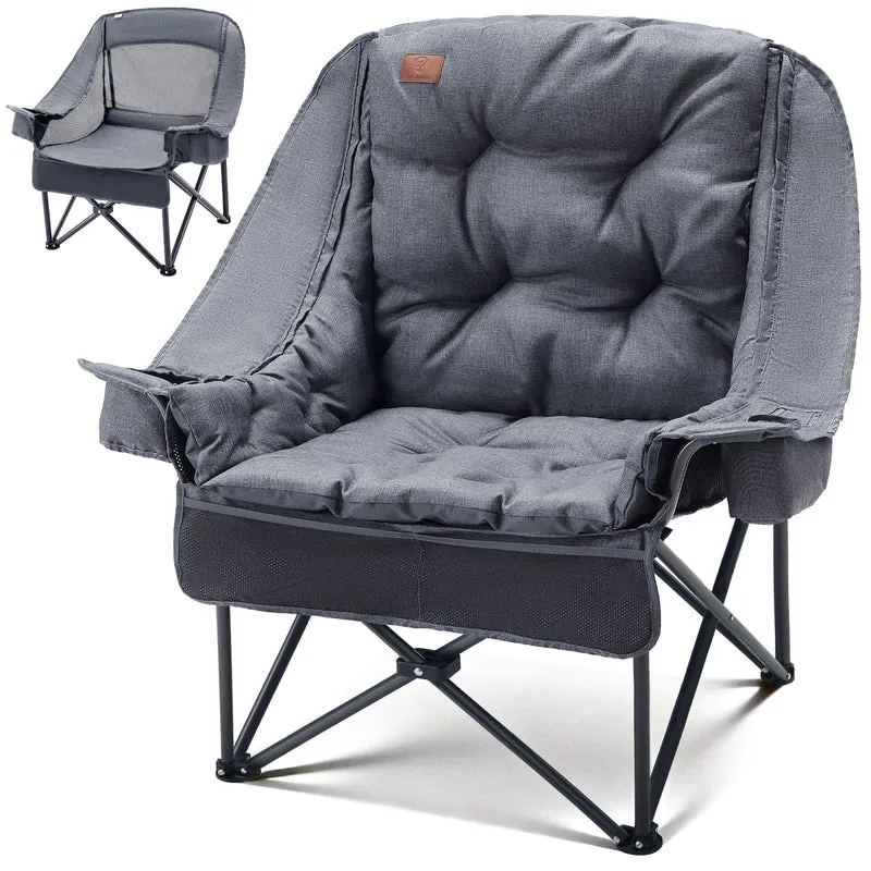 EVER ADVANCED 2-in-1 Campingstuhl faltbar 180 kg mit Kühltasche