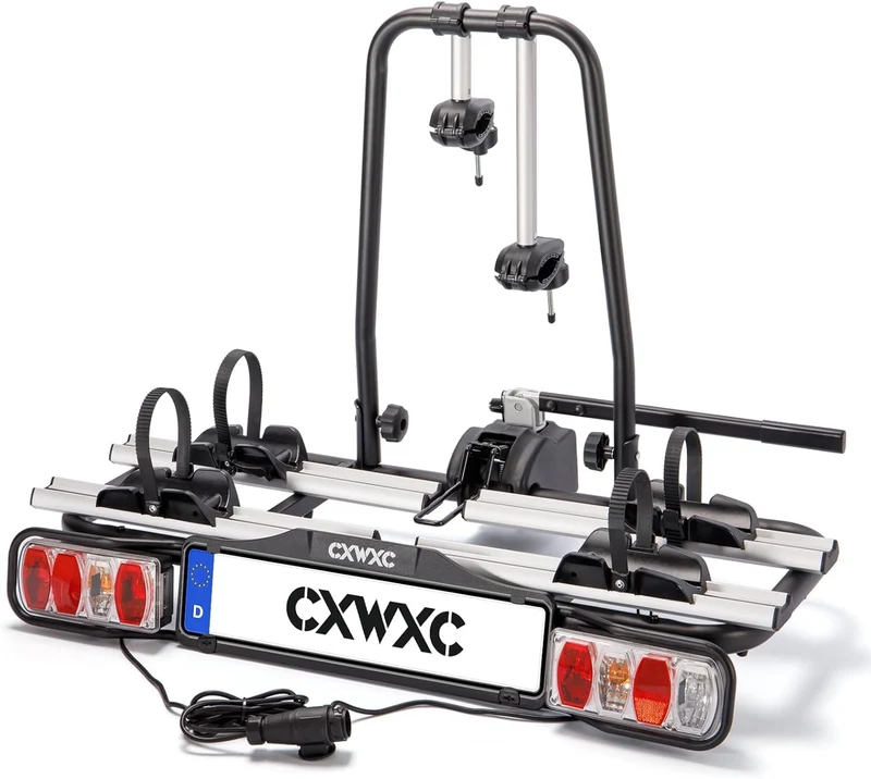 CXWXC Fahrradträger für Anhängerkupplung, 2 Fahrräder, 60 kg