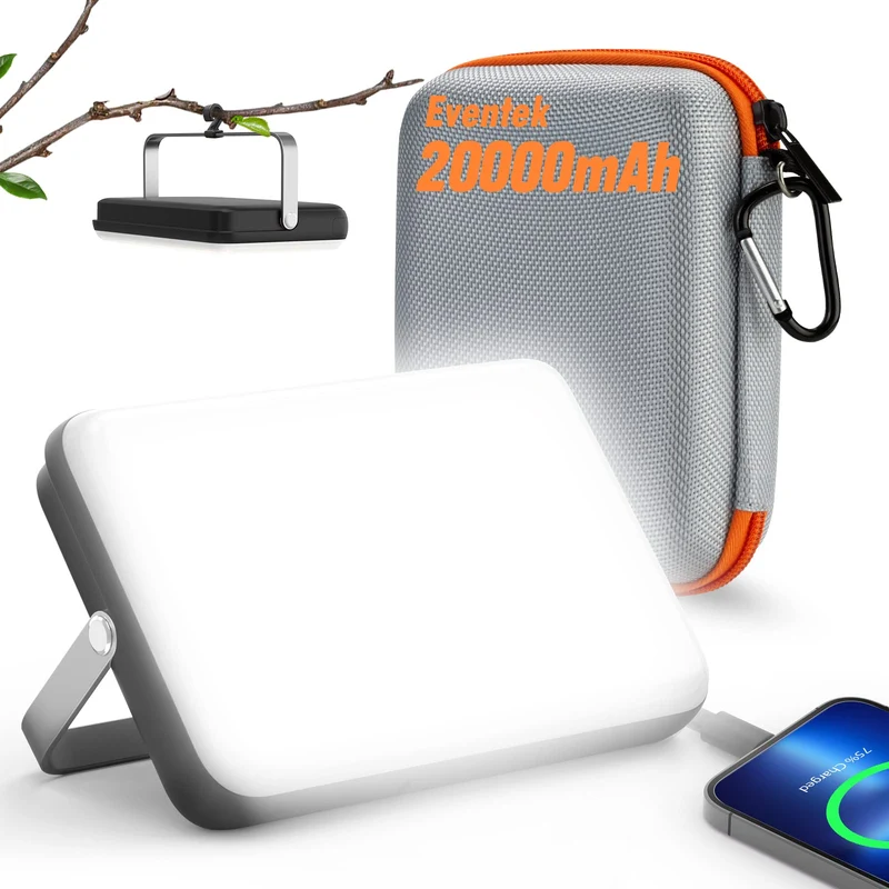 Eventek LED Campinglampe PB200, 4000 Lumen, 20000 mAh Powerbank