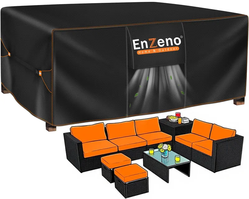 Enzeno Gartenmöbel-Abdeckung wasserdicht 420D Oxford 280x220x90 cm