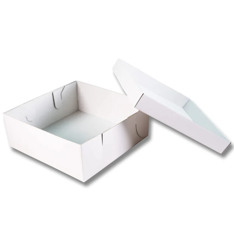 Europack24 Tortenkartons 32x32x12 cm, 50 Stück, 2-teilig aus Pappe