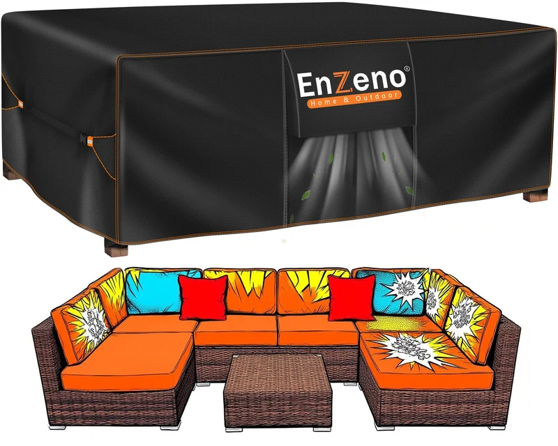 Enzeno Gartenmöbel Abdeckung 270x180x94 cm 420D Oxford wasserdicht