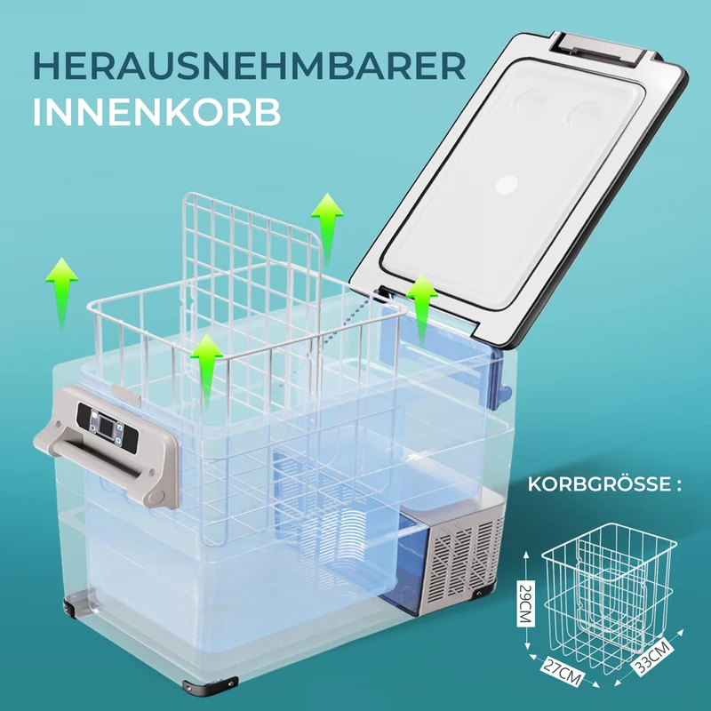 EUHOMY CF35 Kompressor-Kühlbox 30,6 L mit App und LCD-Display