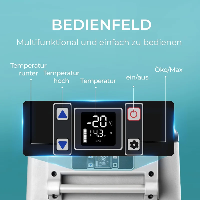 EUHOMY CF35 Kompressor-Kühlbox 30,6 L mit App und LCD-Display