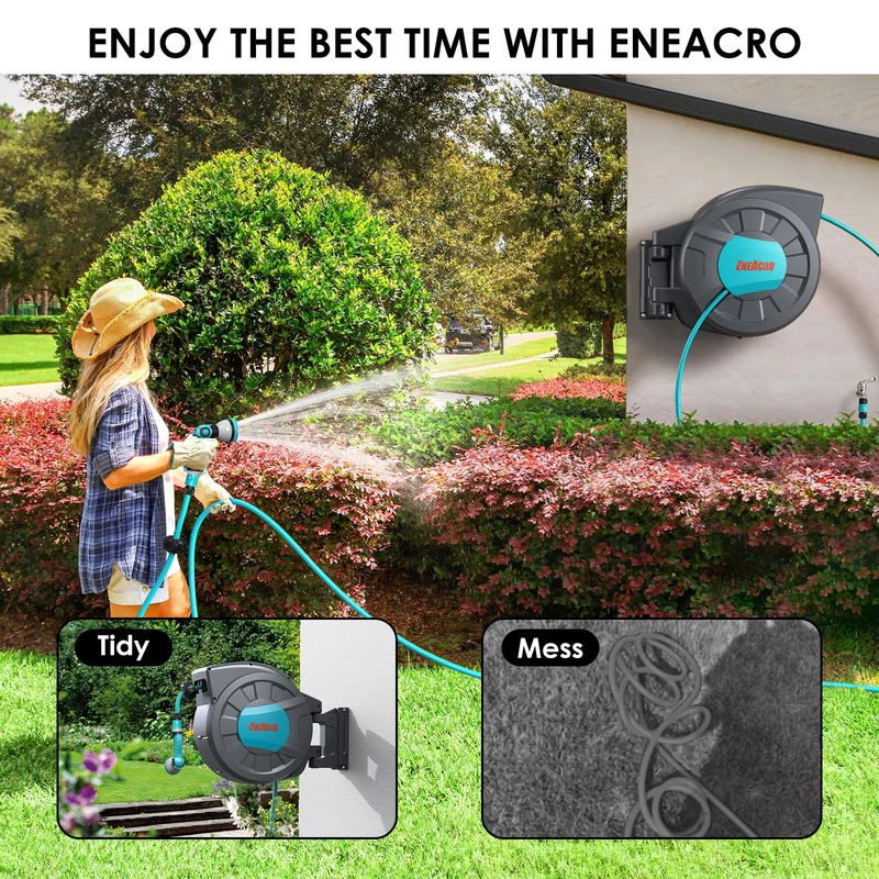 ENEACRO Schlauchbox 35+2 m mit Aufroll-Automatik, Wandmontage
