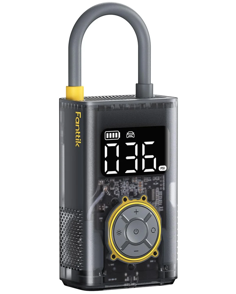Fanttik X9 Pro Elektrische Luftpumpe, 150 PSI, Mechanisches Grau