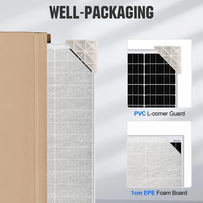 ECO-WORTHY Solarmodul 170W 12V monokristallin für Wohnmobil & Boot