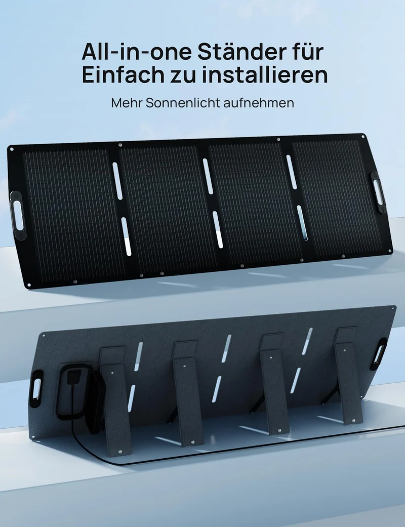 ECO-WORTHY 200W Faltbares Solarpanel für Powerstation und Camping