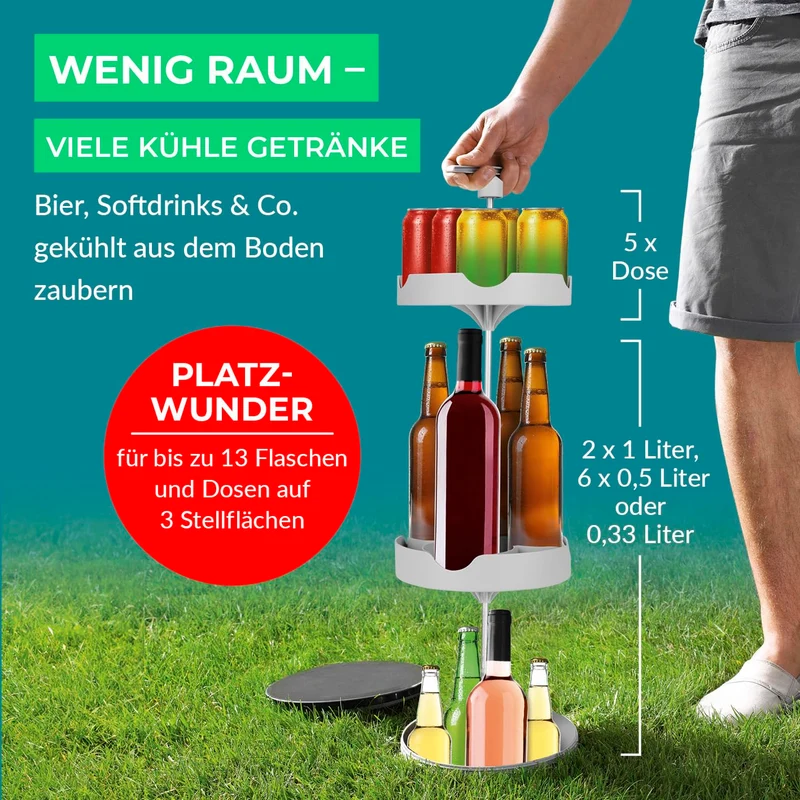 EASYmaxx Flaschenkühler Outdoor für 13 Flaschen, Erdloch-Kühler