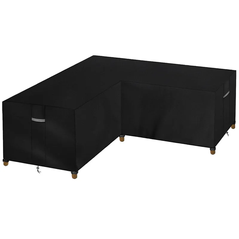 Dokon Gartenmöbel Abdeckung L-Form Ecksofa wasserdicht 250x250x110 cm