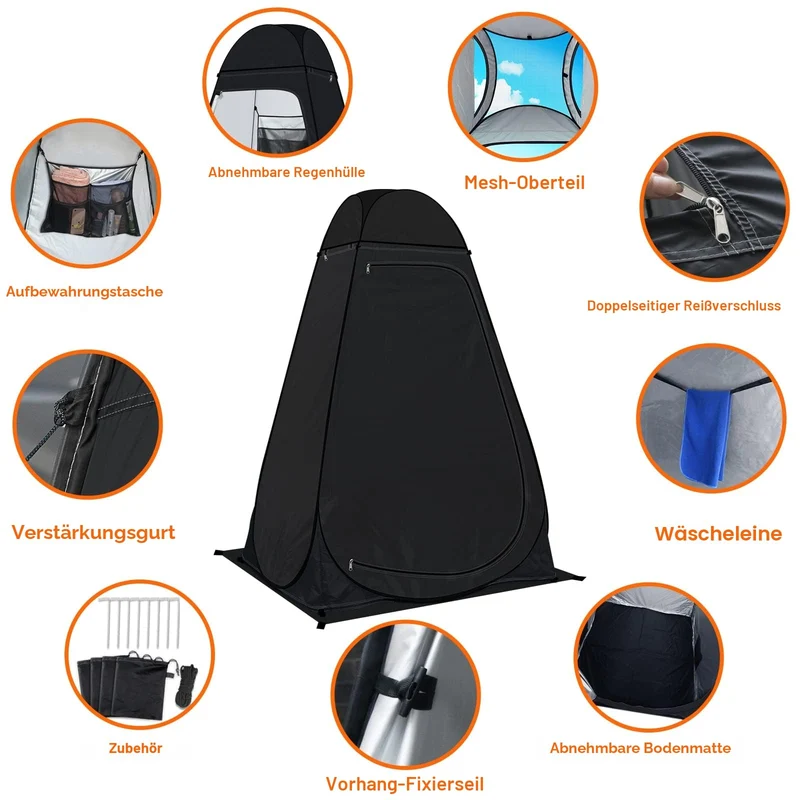 riggoo Pop-Up Duschzelt Toilettenzelt Umkleidezelt UV 50+