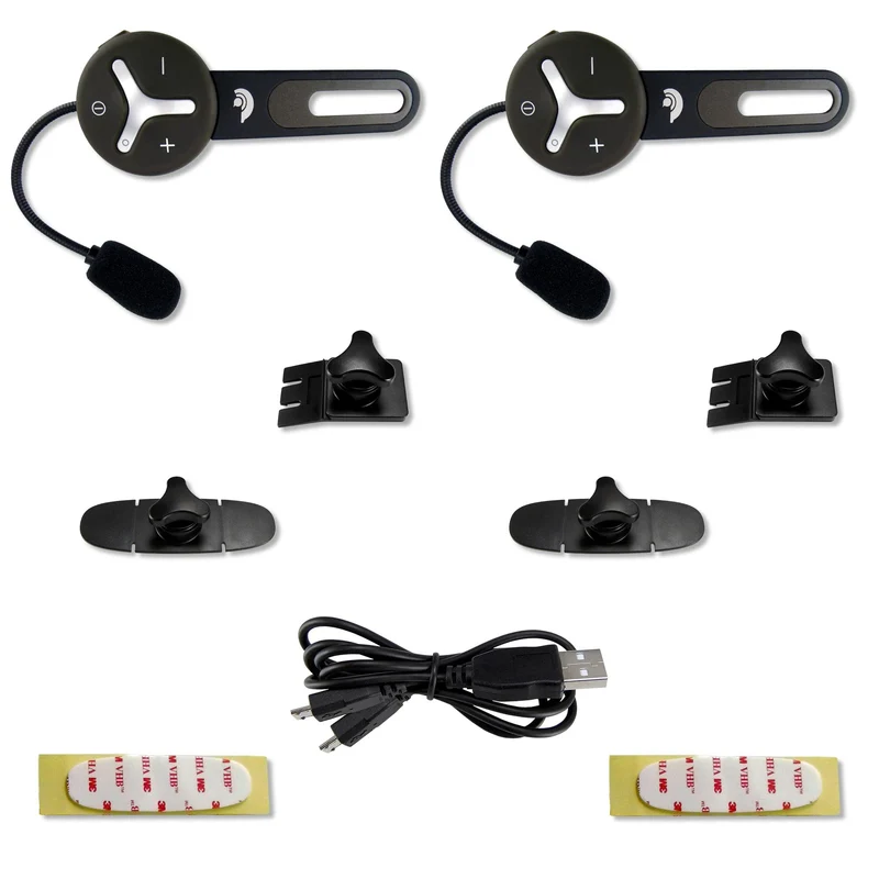 BuddyChat Duo Bluetooth Intercom Headset 2er-Set für Helme