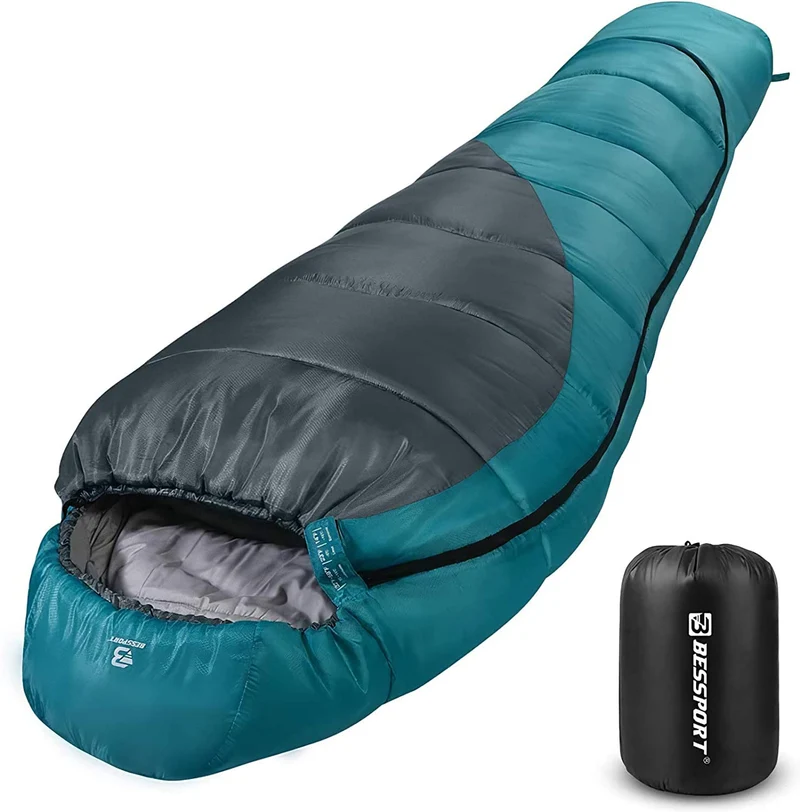 Bessport Mumienschlafsack Winter, ultraleicht mit kleinem Packmass