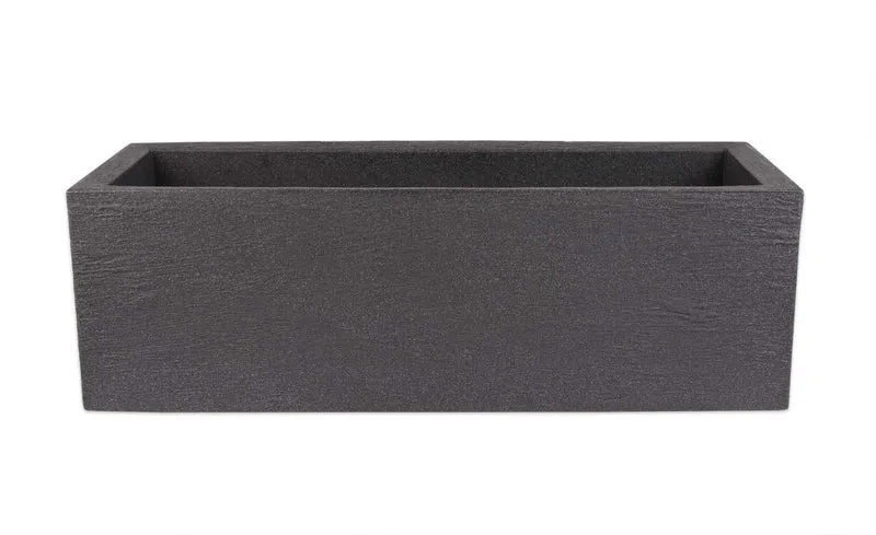 BigDean Pflanzkübel 80x30 cm Granitstein-Optik Anthrazit frostsicher