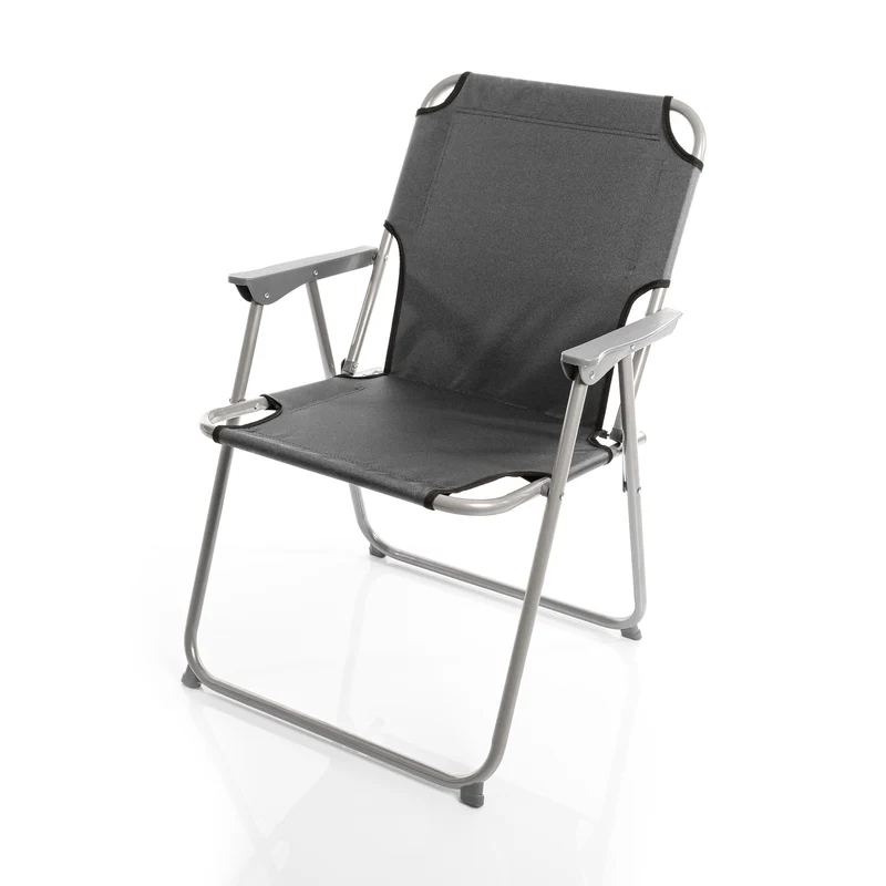 BigDean Klappstuhl 2er-Set, faltbar, Anthrazit, bis 120 kg