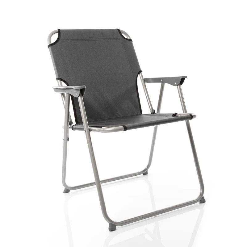 BigDean Klappstuhl 2er-Set, faltbar, Anthrazit, bis 120 kg